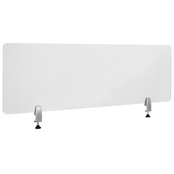 Flash Furniture Clear Acrylic Desk Partition, 18"H x 55"L, Hardware Included BR-DDIA-45139-GG